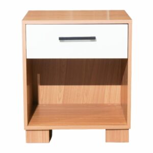 Mesa De Luz 1 Cajón Freijo Off Blanco DALLA COSTA MDF