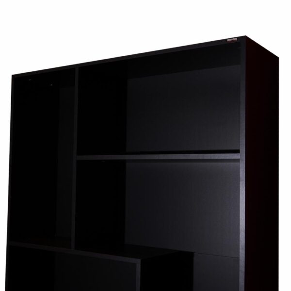 Librero Industrial 2 Puertas 5 Nichos Color Negro Feijó DALLA COSTA MDF - Imagen 5