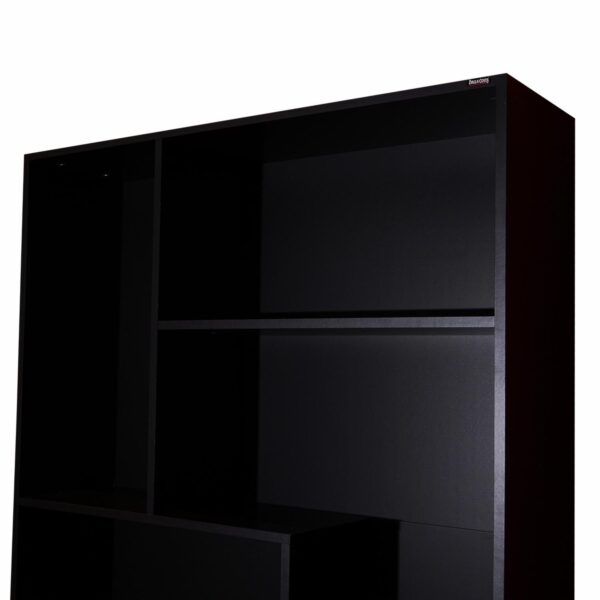 Librero Industrial 2 Puertas 5 Nichos Color Negro Feijó DALLA COSTA MDF - Imagen 5