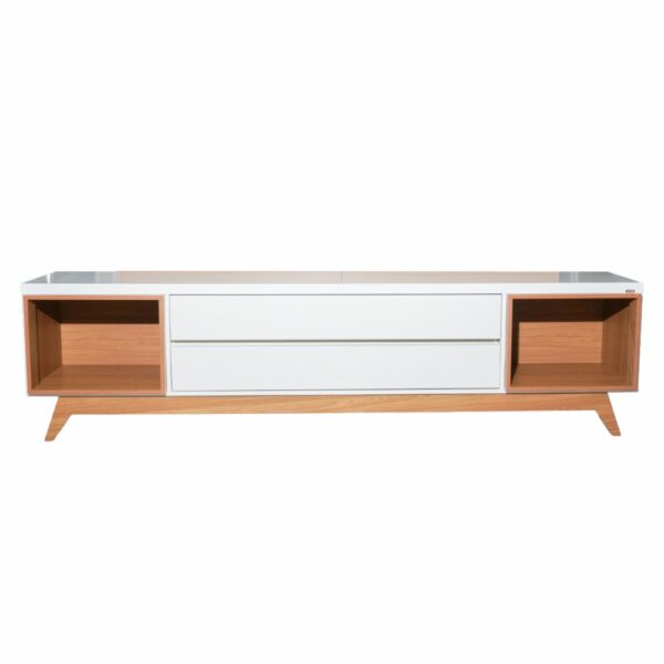 Rack De Tv 2 Cajones Off Blanco DALLA COSTA MDF