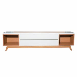 Rack De Tv 2 Cajones Off Blanco DALLA COSTA MDF