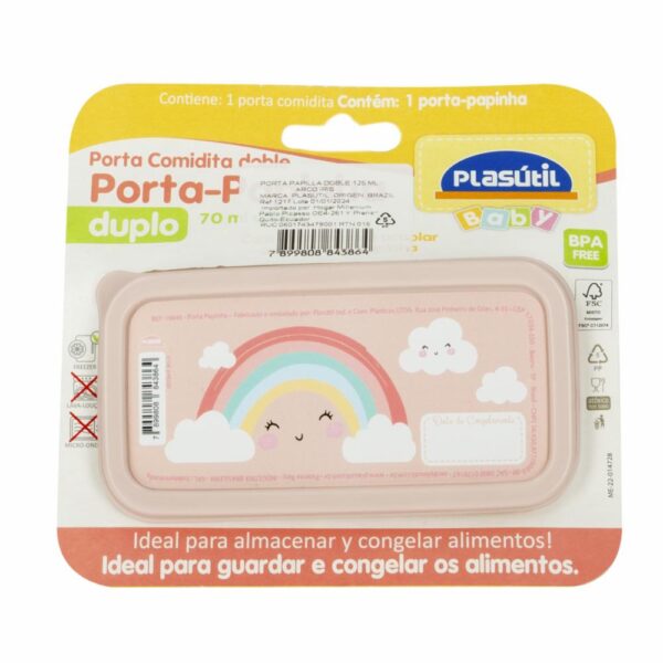 Porta Papillas Doble Arcoíris PLASUTIL 125 Ml - Imagen 2