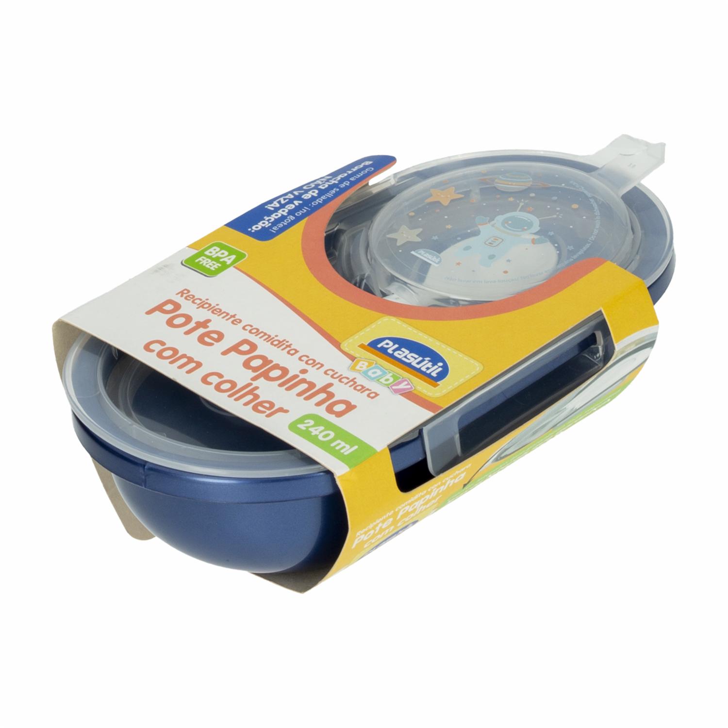 Recipiente Para Comida Con Cuchara Diseño Astronauta PLASÚTIL 240 Ml - Imagen 2