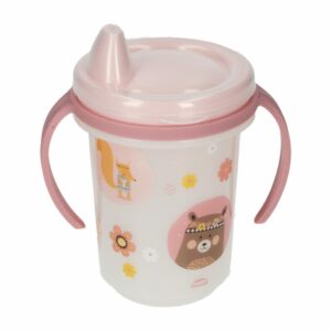 Vaso Infantil Con Manijas Color Rosa PLASUTIL 330 Ml