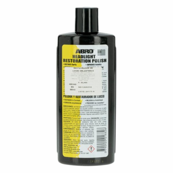 Restaurador Y Pulidor De Luces ABRO 8 FL.oz/236Ml - Imagen 2