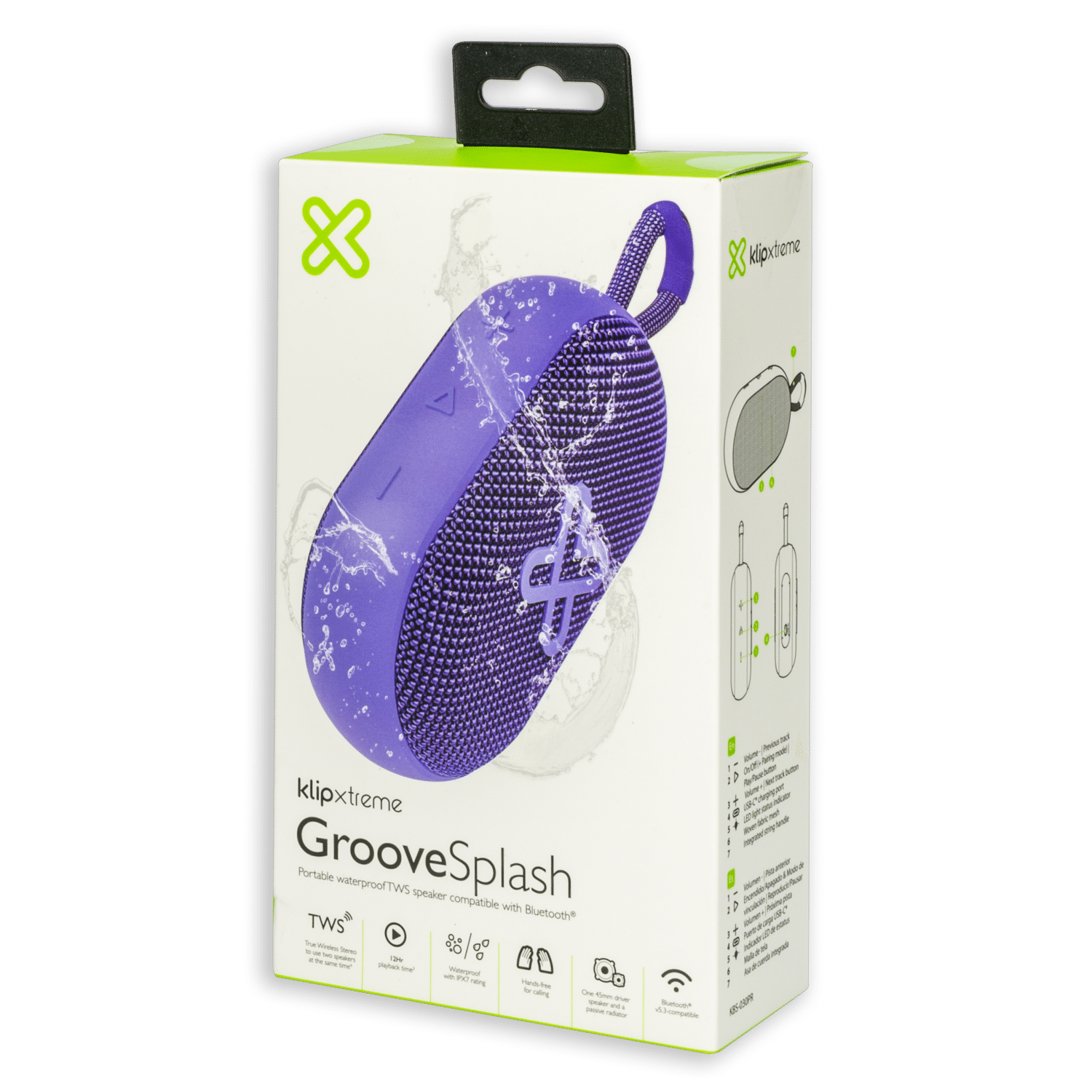 Parlante Portatil A Prueba De Agua Micrófono Integrado KLIPXTREME