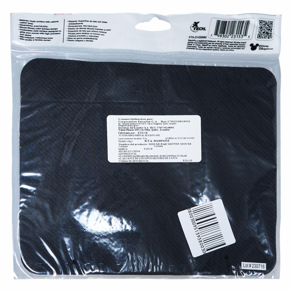 Pad Mouse Diseño Minnie XTECH 22 Cm X 18 Cm - Imagen 2