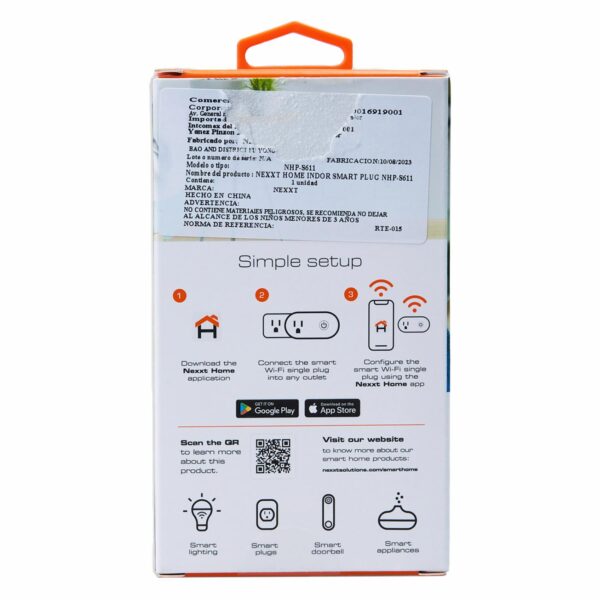 Enchufe Inteligente Con Sistema Wifi NEXXT 1 Entrada - Imagen 4
