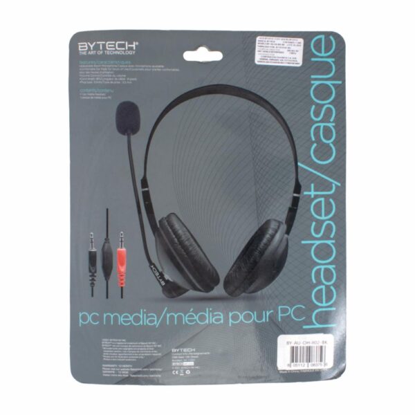 Audífonos Tipo Diadema Para Pc Con Micrófono BYTECH Con Cable - Imagen 2