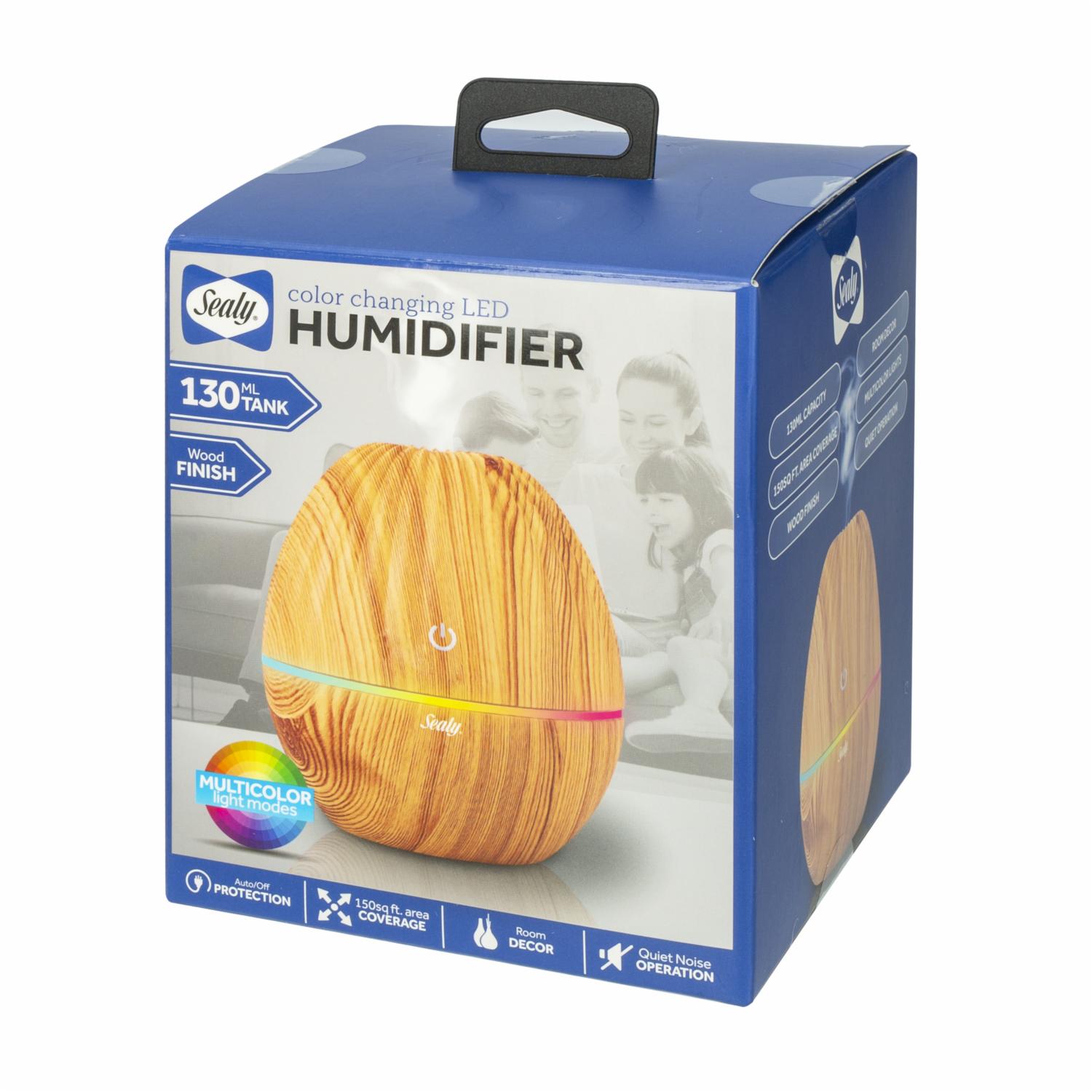 Humidificador Diseño Madera Con Luces Led De Colores SEALY SL-HW-HU-110-BR - Imagen 2