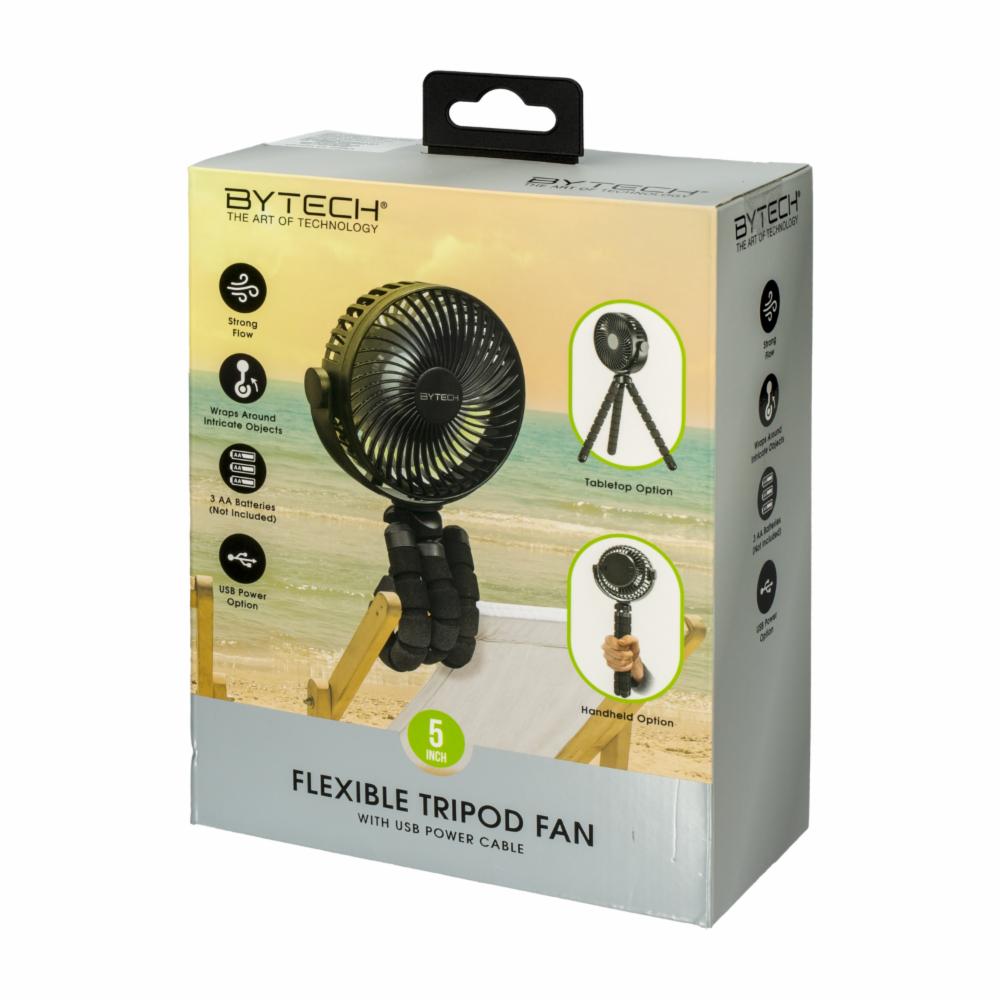 Ventilador Flexible De Mano BYTECH BY-MC-FN-109-BK - Imagen 2