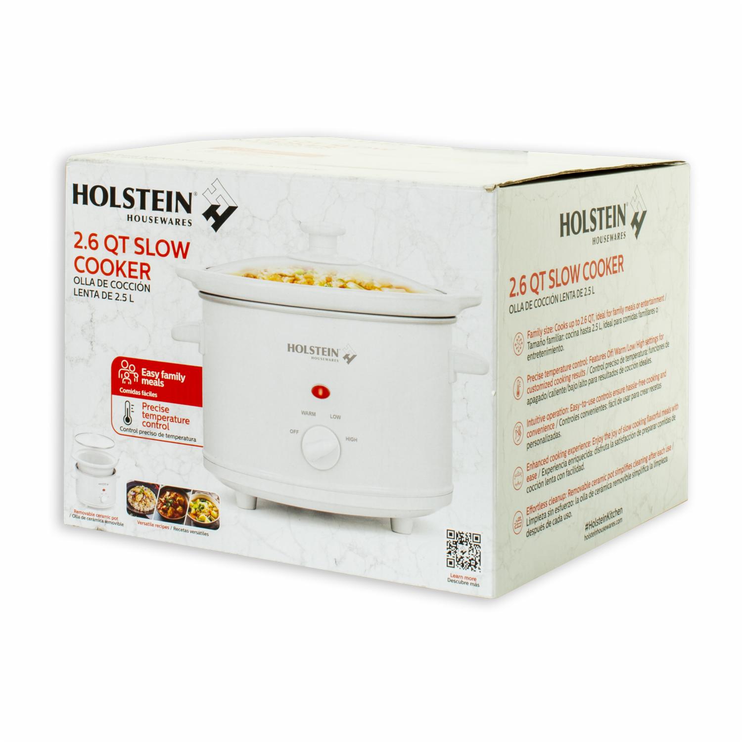 Olla Eléctrica De Cocción Lenta HH-09020008W HOLSTEIN 2.5 Litros - Imagen 3