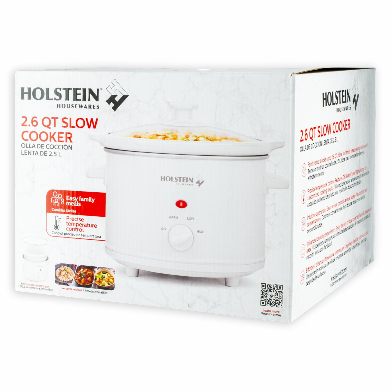 Olla Eléctrica De Cocción Lenta HH-09020008W HOLSTEIN 2.5 Litros - Imagen 2