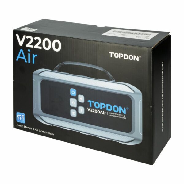 Compresor De Aire Y Arrancador De Baterías 2200A TOPDON 150 PSI - Imagen 4
