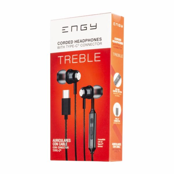 Audífonos TREBLE 71004 ENGY Con Cable - Imagen 2