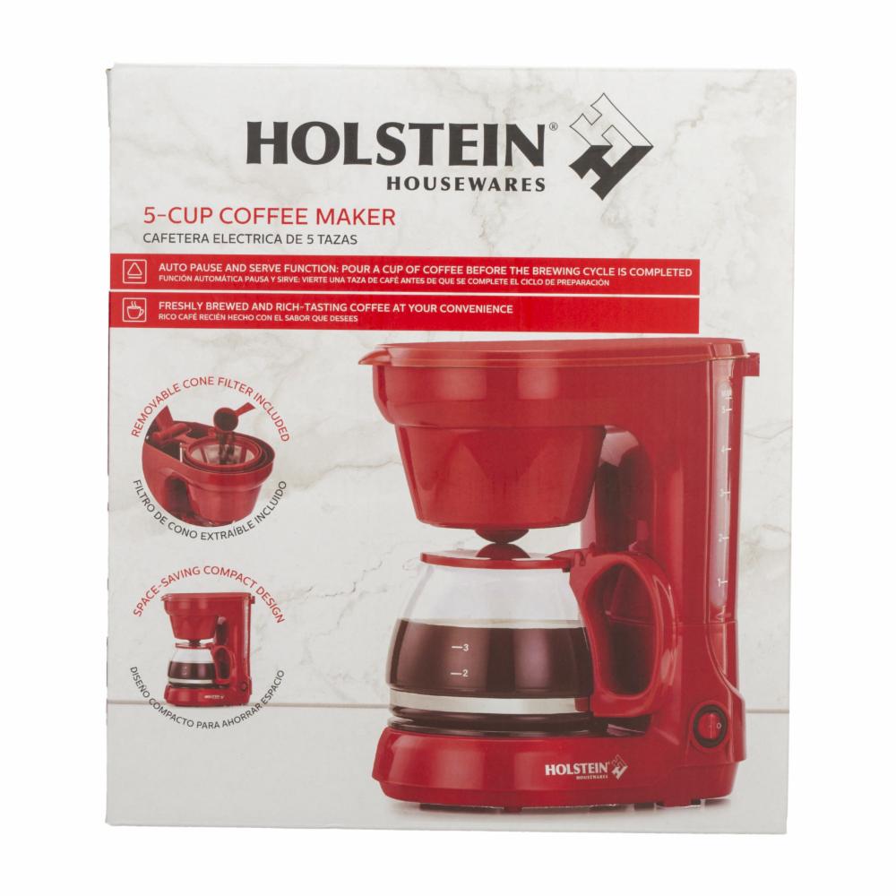 Cafetera Eléctrica Con Nivel De Agua HH-0914701R HOLSTEIN 5 Tazas - Imagen 7