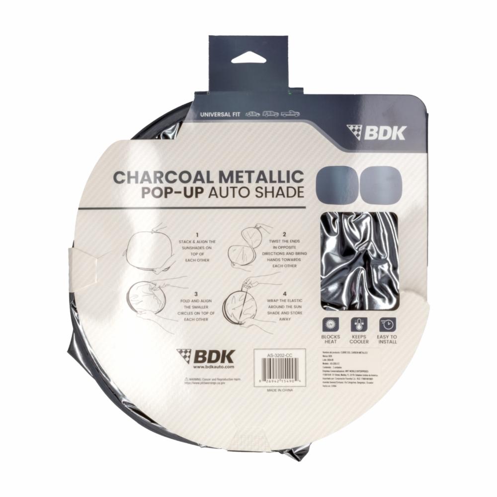 Cubresol Automotriz Carbón Metálico BDK Universal - Imagen 2