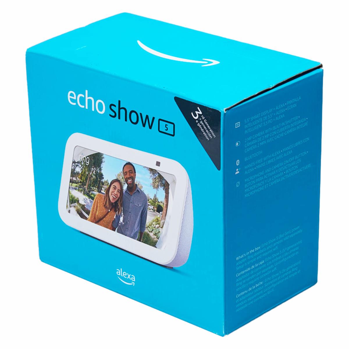 Eco Show 5 Glacier White AMAZON 3ra Generación - Imagen 3