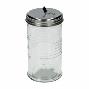 Azucarero Con Tapa Metálica Plateada OLD FASHIONED Unidad