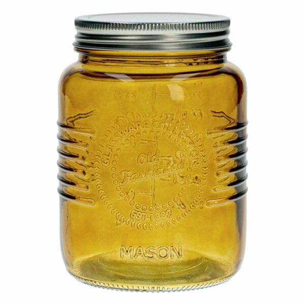 Frasco Con Tapa Metalica Ambar OLD FASHIONED 1 L