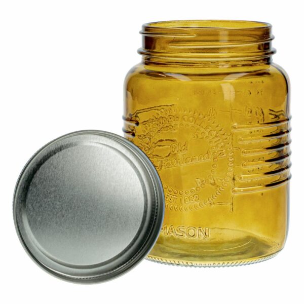 Frasco Con Tapa Metalica Ambar OLD FASHIONED 1 L - Imagen 2