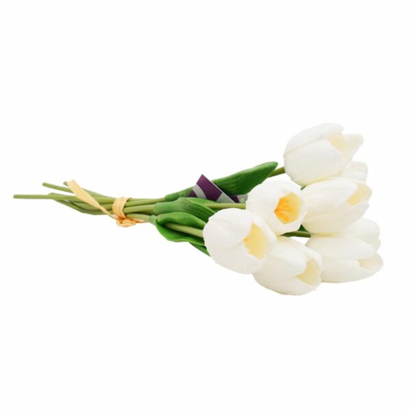 Flor Decorativa Tulipán Miniatura Blanco FREE HOME Blanco - Imagen 2