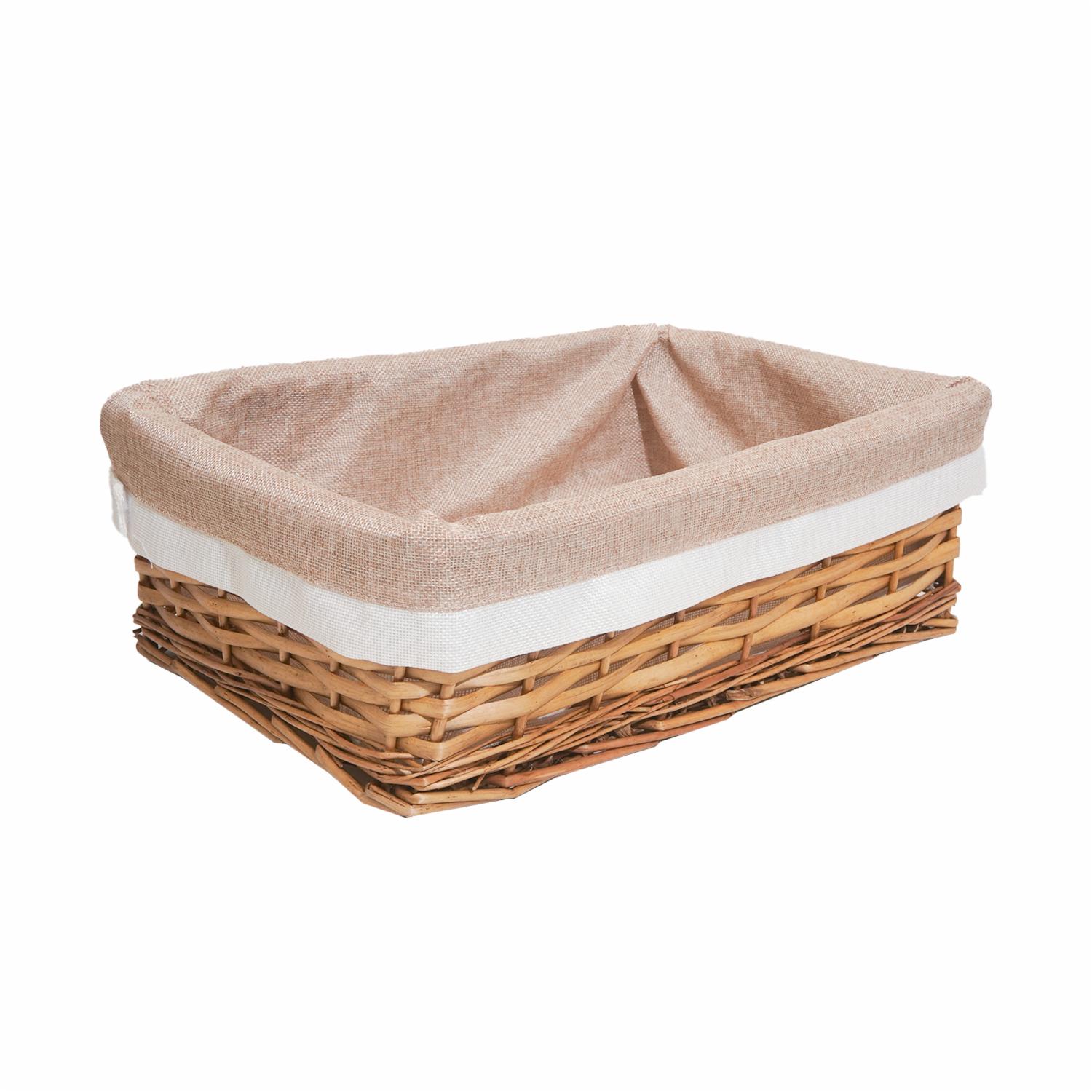 Canasta De Mimbre Natural Pequeña MAXWELL 24X18X12 Cm - Imagen 2