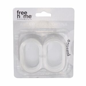 Anillo De Cortina Transparente FREE HOME Por 12 Unidades