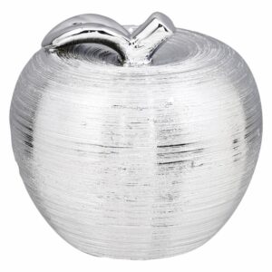 Figura Manzana Plata FREE HOME 17,5X17,5X16,5 CM