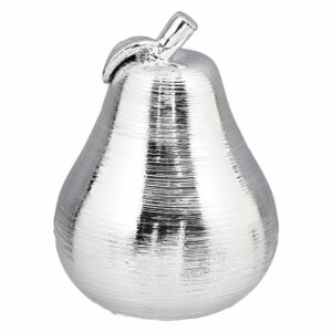 Figura Pera Plata FREE HOME 17,5X17,5X22 CM