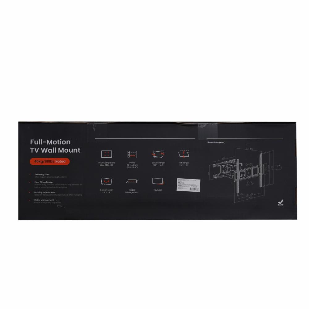 Soporte Para Tv De Pared Movimiento Completo BRATECK 37"A 80" - Imagen 2