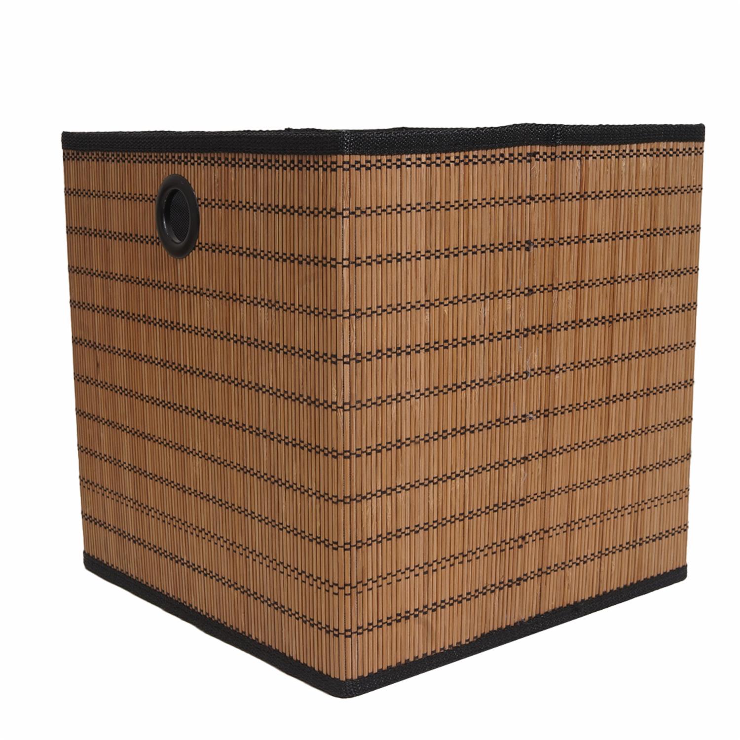 Canasta De Bambú Cuadrada FREE HOME 30X30X30 Cm - Imagen 2