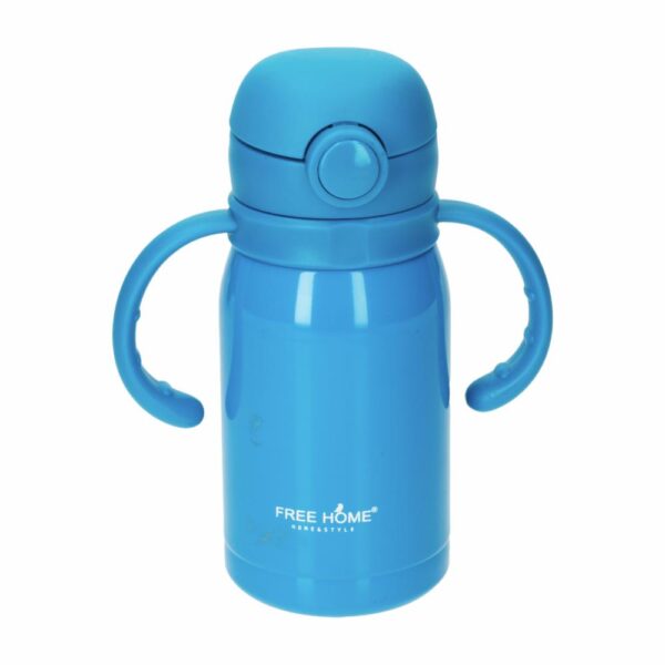 Tomatodo Térmico  Con Agarradera Y Sorbete Azul FREE HOME 300 ML