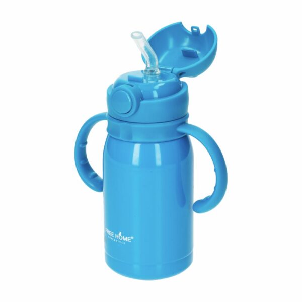 Tomatodo Térmico  Con Agarradera Y Sorbete Azul FREE HOME 300 ML - Imagen 2