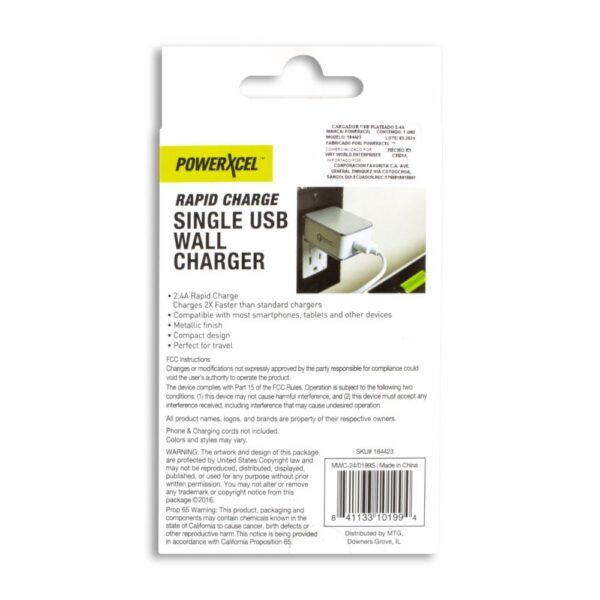 Cargador De Pared De Carga Rápida Ideal Para Viajes TARGUS 2.4 Amp - Imagen 2