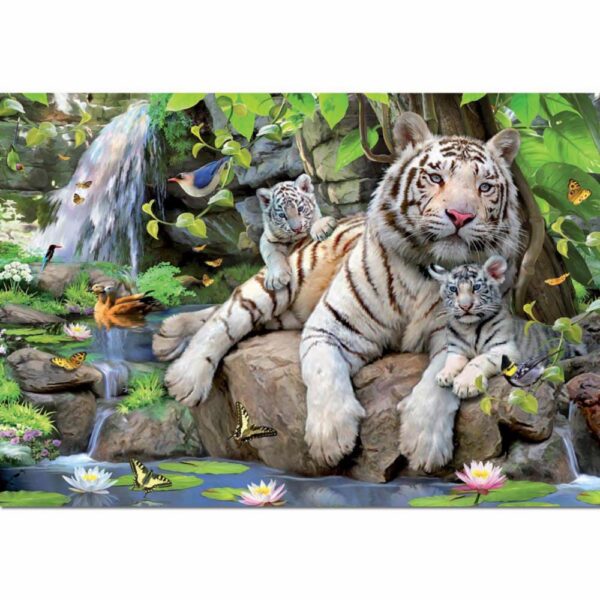 Rompecabezas Tigres Blancos De Bengala EDUCA 1000 Piezas - Imagen 2