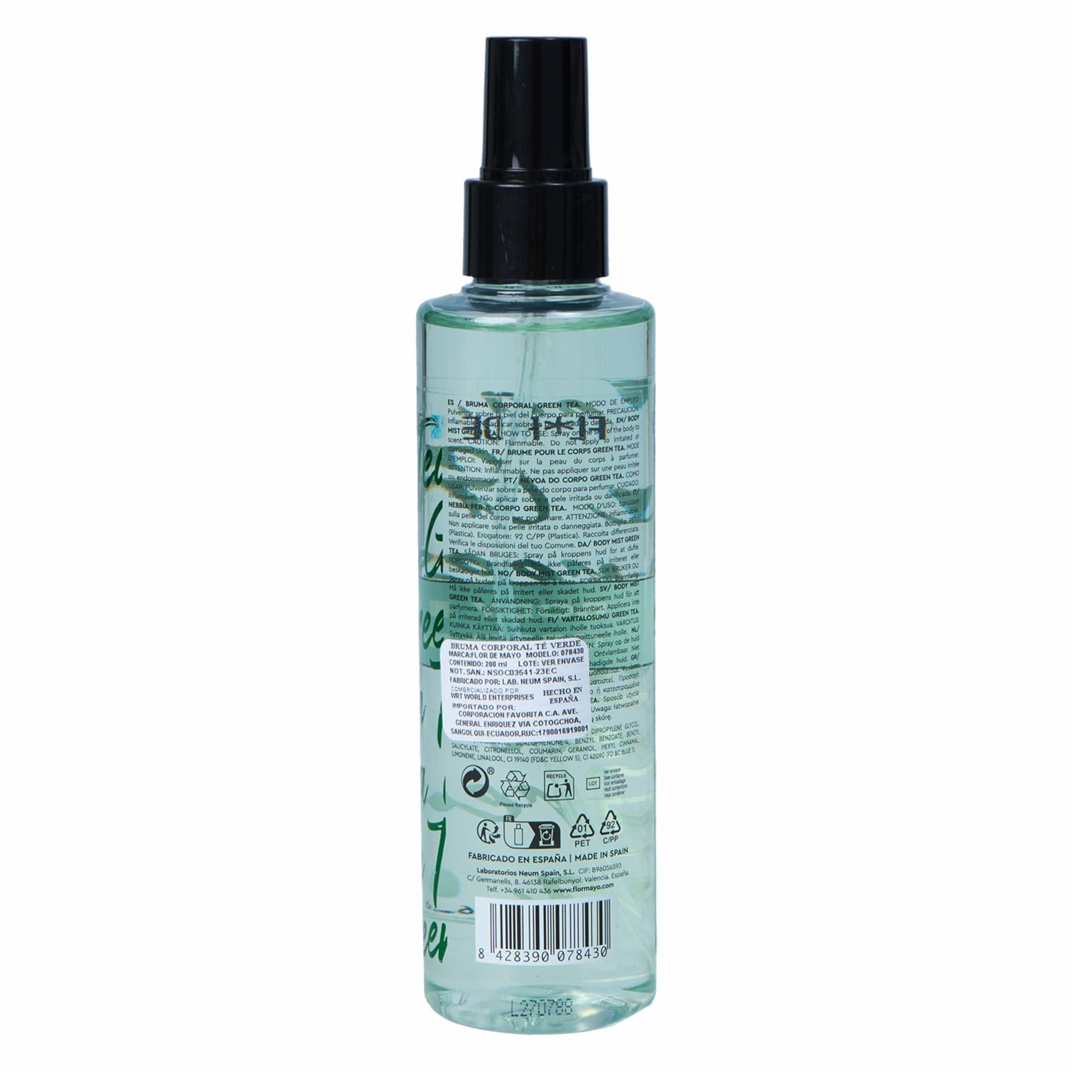 Splash Corporal Te Verde FLOR DE MAYO 200 Ml - Imagen 2