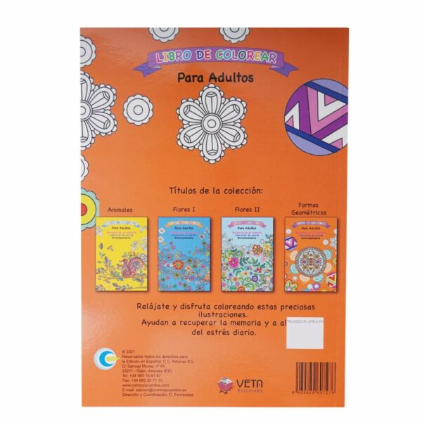 Libro Colorear Adultos 4T VETA EDICIONES 90 Páginas - Imagen 2