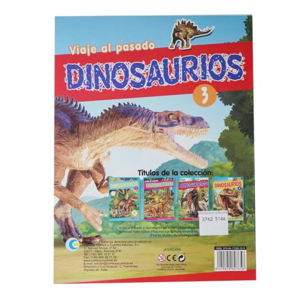 Libro Dinosaurios Viaje Al Pasado Pegatinas 4T ASTURIAS 8 Páginas - Imagen 2