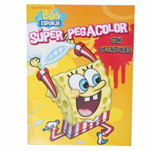 Libro Super Pegacolor Bob Esponja LIBRO DIVO 40 Páginas