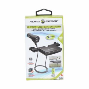 Cargador Para Auto Con Extención Montable Para Apoya Cabezas ROADPROOF 9,6 Amp