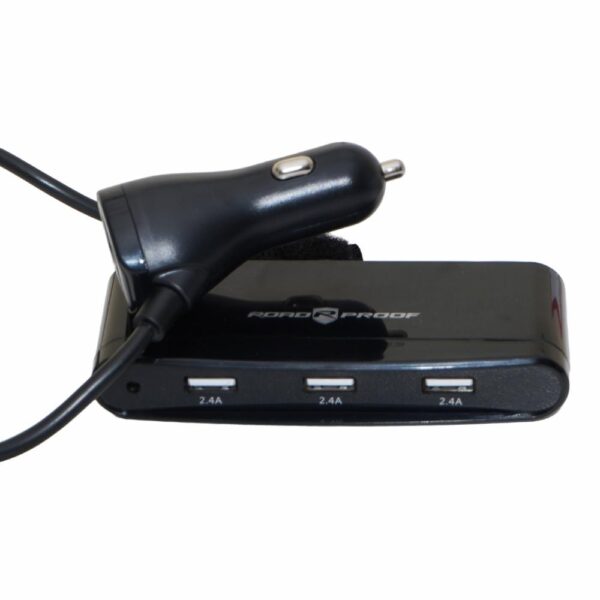 Cargador Para Auto Con Extención Montable Para Apoya Cabezas ROADPROOF 9,6 Amp - Imagen 2