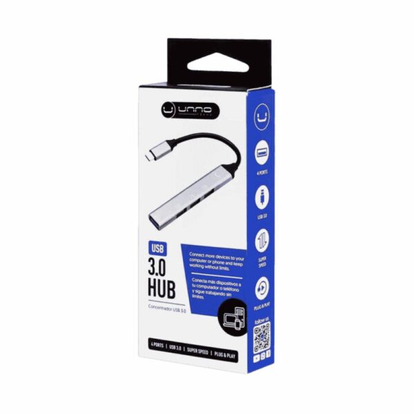 Hub Concentrador HB1013SV UNNO TEKNO 4 Puertos - Imagen 3