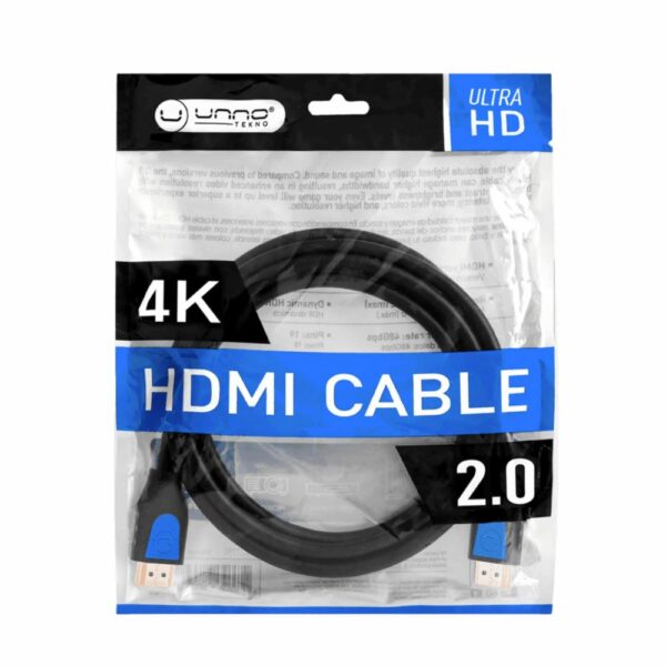 Cable HDMI 4k CB4231BK UNNO TEKNO 3 Metros - Imagen 3