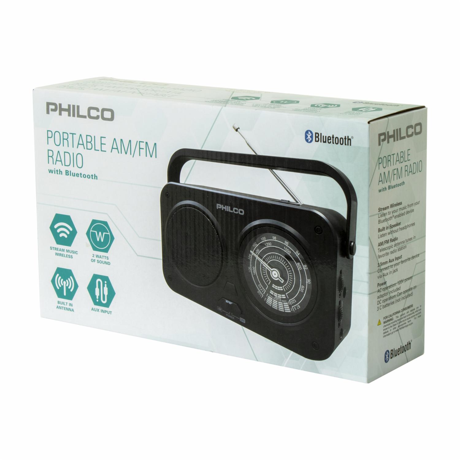 Radio AM/FM Portátil Negro PHILCO Bluetooth - Imagen 3