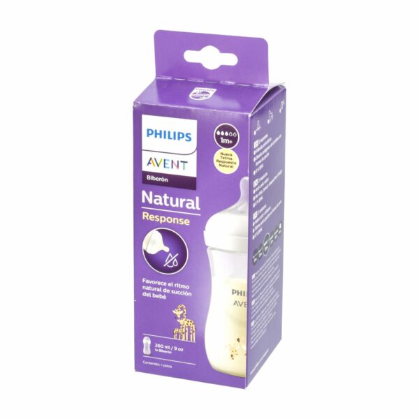 Biberón Natural Response Jirafa AVENT 260 Ml - Imagen 2