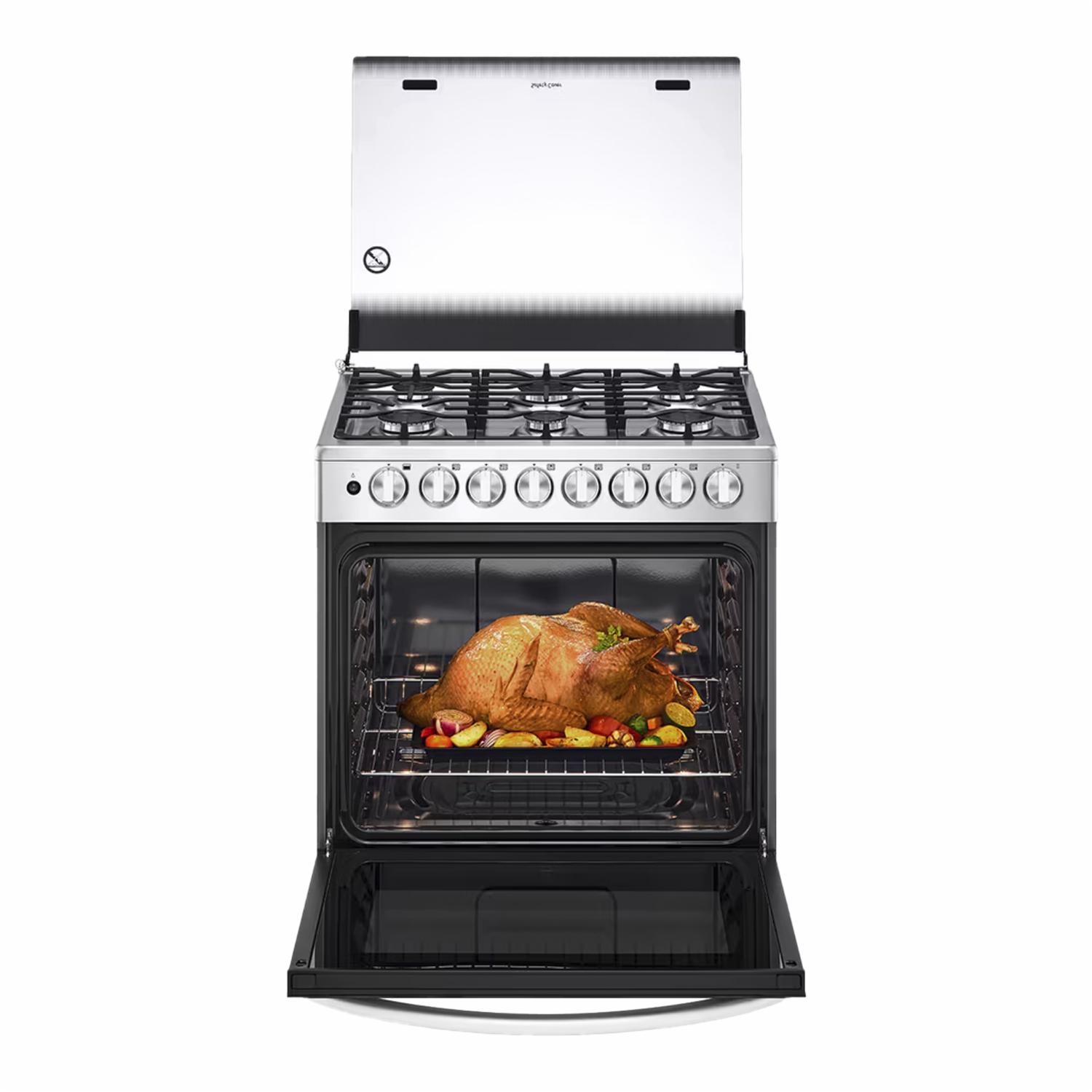 Cocina A Gas Parrillas Hierro Fundido LRGZ5255S LG 6 Quemadores - Imagen 3