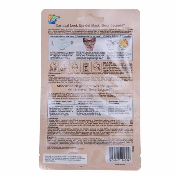 Mascarilla Facial Para Contorno De Ojos En Gel Diseño Sexy Leopard PUREDERM 18 G - Imagen 2