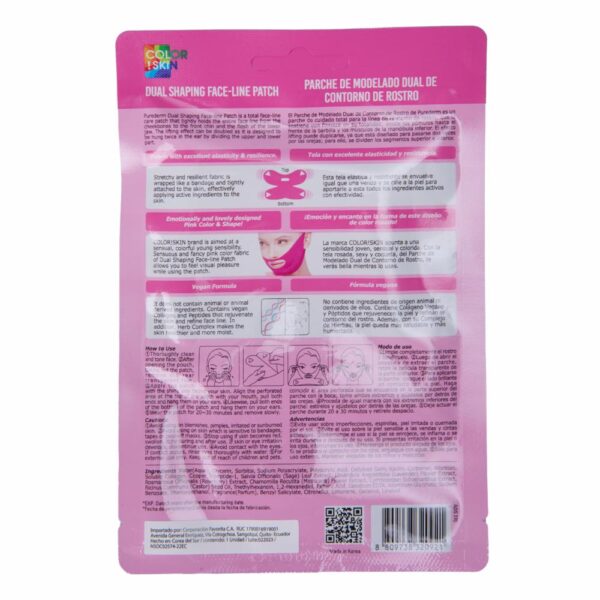 Mascarilla Facial Para Contorno De Rostro Tipo Parche De Modelado Dual PUREDERM 1 U - Imagen 2