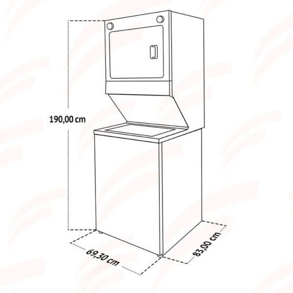 Torre De Lavado A Gas 7MWGT4027HW WHIRLPOOL 20 Kilos - Imagen 5